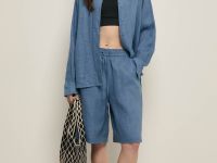 Шорты изо льна на резинке