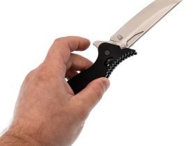 Складной нож Obertech ns-02 Normal straight, сталь VG-10, рукоять G10, черный