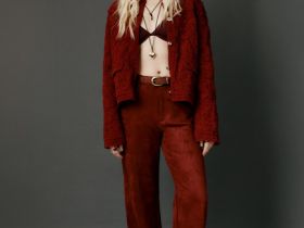 Кардиган кроше, Оранжевый