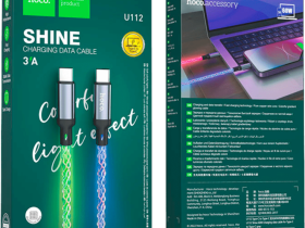 Кабель Hoco U112 Shine USB-C / USB-C 1 м Серый