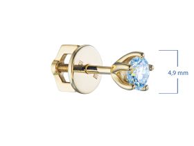 Пусеты из желтого золота э0312пс11241107