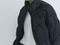 Короткая утеплённая куртка, Черный