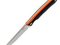 Нож Коршун Техно малый, сталь N690, рукоять G10 черно-оранжевый