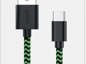 Кабель Pero DC-04 USB / USB-C 2 м Зелёный
