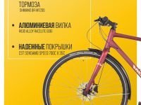 Дорожный велосипед Atom Symbiotic Speed, год 2024, цвет Красный, ростовка 18.5