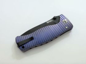 Нож складной LionSteel SR1 VB (VIOLET), сталь Black PVD-Coated Sleipner, рукоять титан, фиолетовый