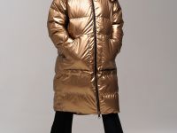 Пальто текстильное с полиуретановым покрытием для девочек