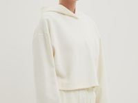 Укороченное худи из хлопка широкого силуэта