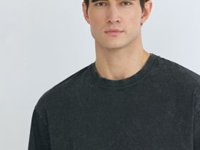 Базовая футболка с эффектом стирки, Серый