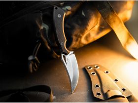 Нож с фиксированным клинком Boker Tavros, сталь D2, рукоять G10, черный