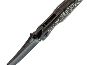 Складной нож Kansept Baba Yaga, сталь CPM 20CV, рукоять титан/карбон