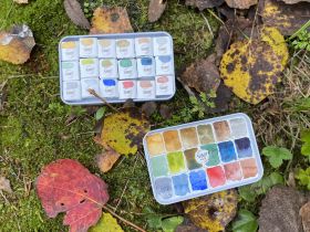 Набор акварели "Handy" Карелия, 18 кювет 2 мл, в металлическом боксе