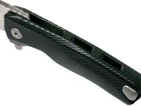 Нож складной LionSteel ROK A BS, сталь Satin Finish Bhler M390, рукоять алюминий, чёрный