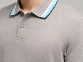 Поло облегающего кроя из хлопка пике