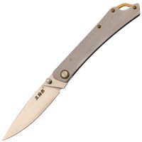 Складной нож Sanrenmu 9305, сталь 8Cr13MoV, рукоять нержавеющая сталь, светлый