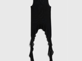 Блузка с воланами для девочек, Черный