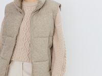 Утеплённый жилет, Бежевый