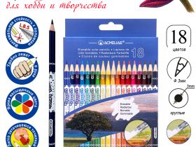 Набор карандашей стираемых цветных Acmeliae 24 цв, картонном футляре