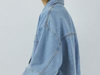 Джинсовая куртка-рубашка, Голубой