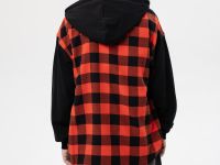 Рубашка текстильная с рукавами и капюшоном из трикотажа для мальчиков