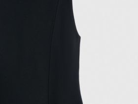 Майка с баской и рельефами, Черный