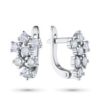 Серьги из белого золота с бриллиантами э0901сг09180900