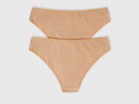 Классические трусы-брифы, 2 шт., Бежевый