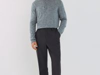 Джемпер поло из шерсти мериноса, Серый