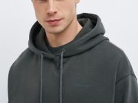 Толстовка с эффектом стирки, Зеленый