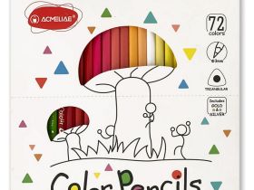 Набор карандашей цветных трехгранных Acmeliae 72 цв, в картонном футляре