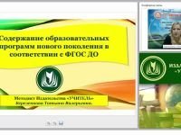 Содержание образовательных программ нового поколения в соответствии с ФГОС ДО
