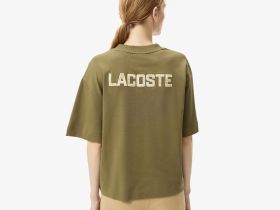 Женская футболка Lacoste свободного кроя
