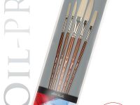 Набор кистей синтетика Pinax "Oil-PRO" овальные экстра-длинные 5 шт