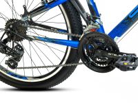 Подростковый велосипед Stels Navigator 410 V 21 sp 24, год 2026, цвет Черный-Синий, ростовка 12