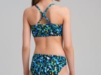 Комплект трикотажный для девочек: купальный костюм, парео