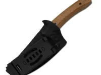 Туристический нож Kizer Momo Fix 3, сталь VG-10 Damascus, рукоять Black G10/Wood