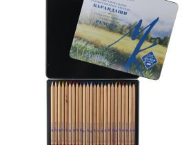 Набор карандашей цветные "Мастер-Класс", 24 цвета, в жестяном пенале