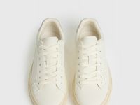 Кеды из искусственной кожи, Белый