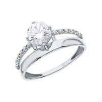 Серебряное кольцо с фианитами