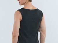 Базовая майка в рубчик, Серый