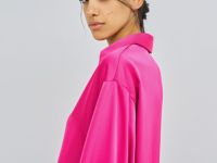 Сатиновая блузка, Розовый