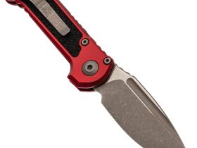 Автоматический нож Microtech LUDT Gen III, сталь M390, рукоять алюминий, бордовый