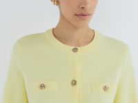 Кардиган с коротким рукавом, Желтый