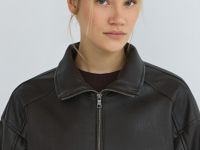 Лёгкая куртка из искусственной кожи, Коричневый