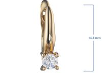 Серьги из желтого золота с бриллиантами э0301сг04220751