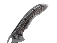 Складной нож CRKT Fossil™ Compact WITH VEFF SERRATIONS™, сталь 8Cr13MoV, рукоять нержавеющая сталь, накладки G-10