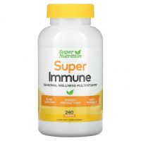 Super Nutrition, Super Immune, мультивитамины для сезонного оздоровления, 240 таблеток