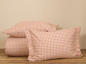 Постельное белье полукомплект Vichy, терракота