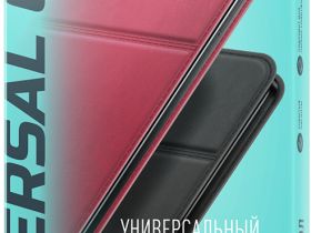 Чехол-книжка BoraSCO для смартфонов 6,1–6,9" Чёрный