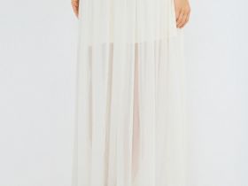 Юбка из шифона, Бежевый